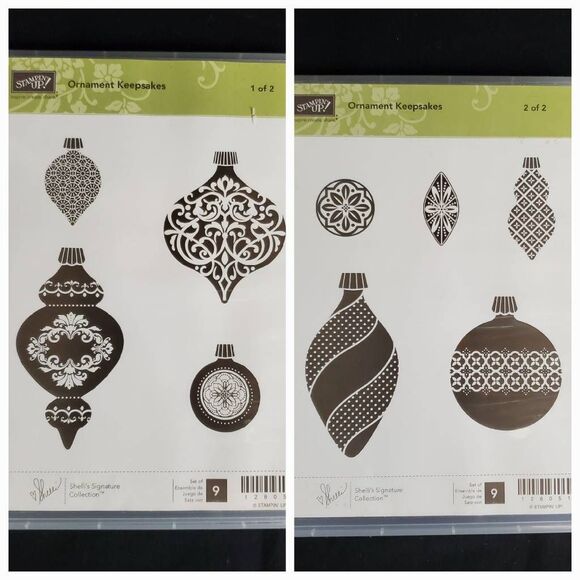 NEW Stampin’ Up! Ornament Keepsakes Cling Stamp Set – Retired Christmas - Picture 1 of 7